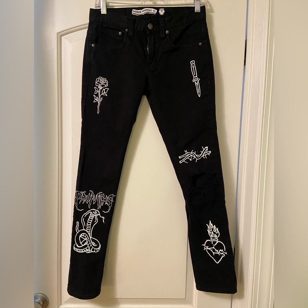 Broken Promises BP UNFORTUNATE DENIM BLACK- Size 28